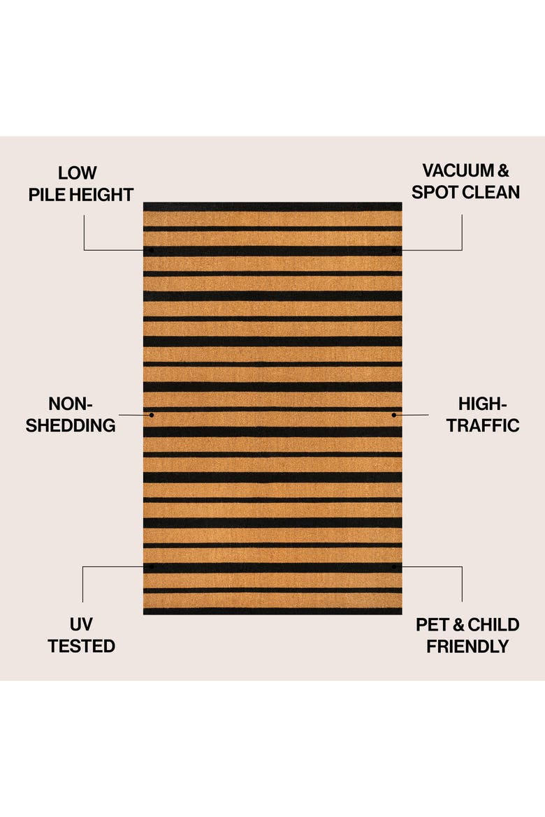 Peater Classic Casual Commerical Natural Coir Indoor/Outdoor Mat, Alternate, color, Natural Black