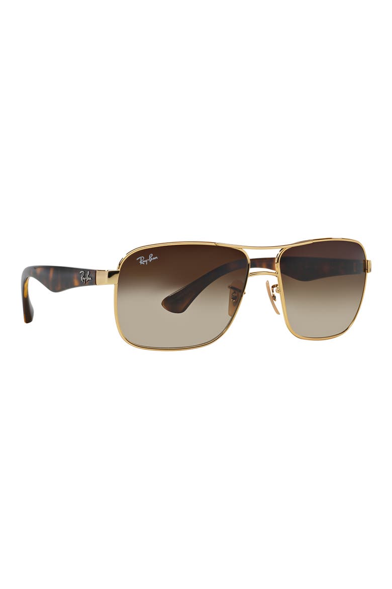 59mm Pilot Sunglasses, Alternate, color, GOLD/ BROWN