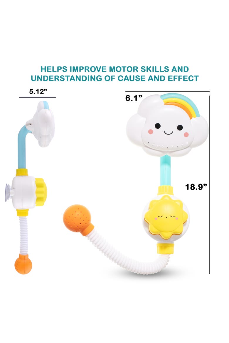 Interactive Durable Bathtub Slide and Sprayer Toy Set, Alternate, color, Multicolor