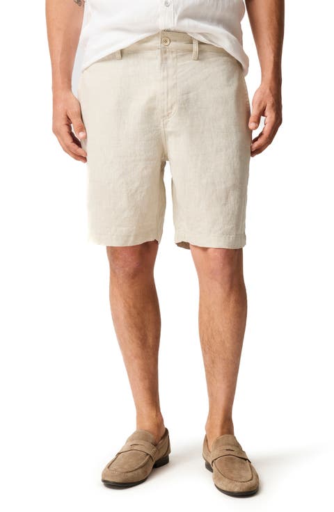 Resort Flat Front Linen Bermuda Shorts (Regular & Big)