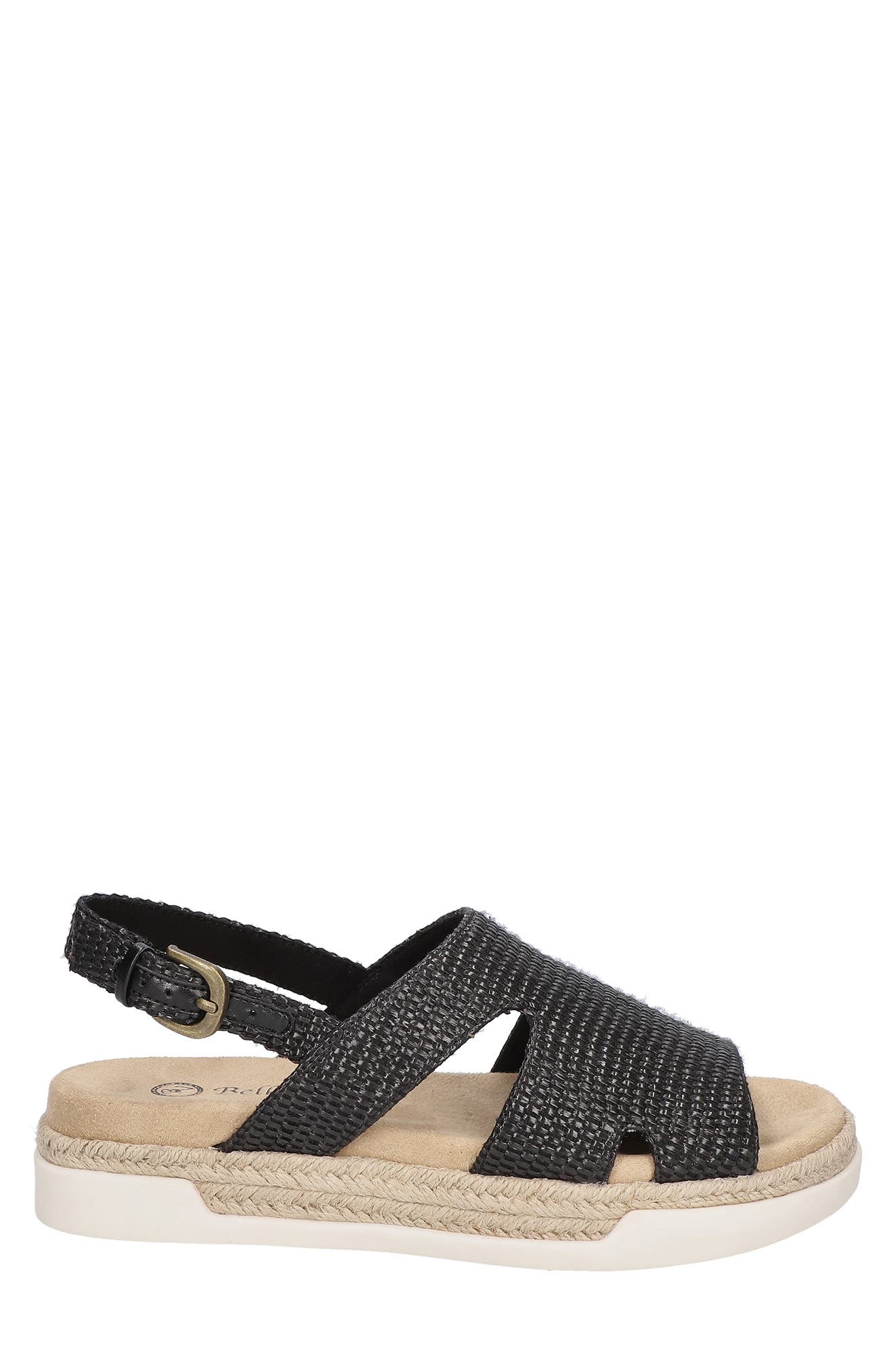 Bella Vita Kato Espadrille Slingback Sandal, Alternate, color, Black/Black Texture