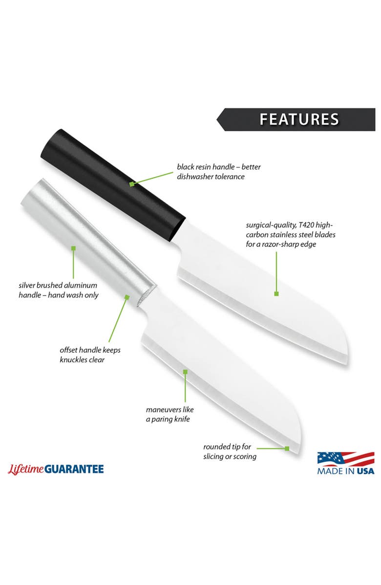 Rada Cutlery 4.75-Inch Cook's Utility Knife Stainless Steel Straight Blade, Alternate, color, Black