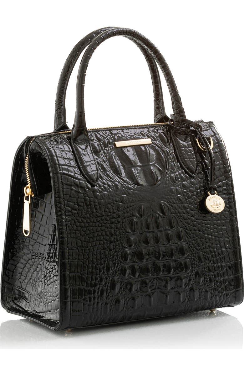 Brahmin Small Caroline Croc Embossed Leather Satchel, Alternate, color,