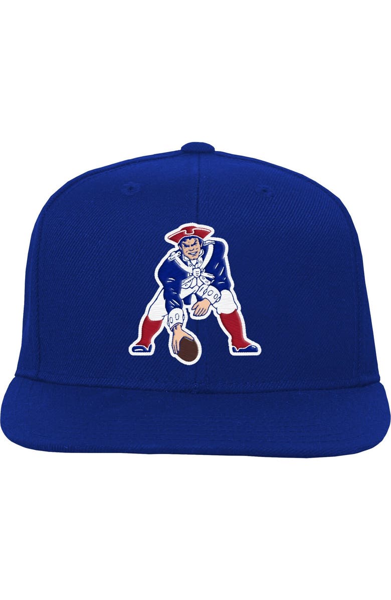 Mitchell & Ness Youth Mitchell & Ness Royal New England Patriots Gridiron Classics Ground Snapback Hat, Alternate, color,