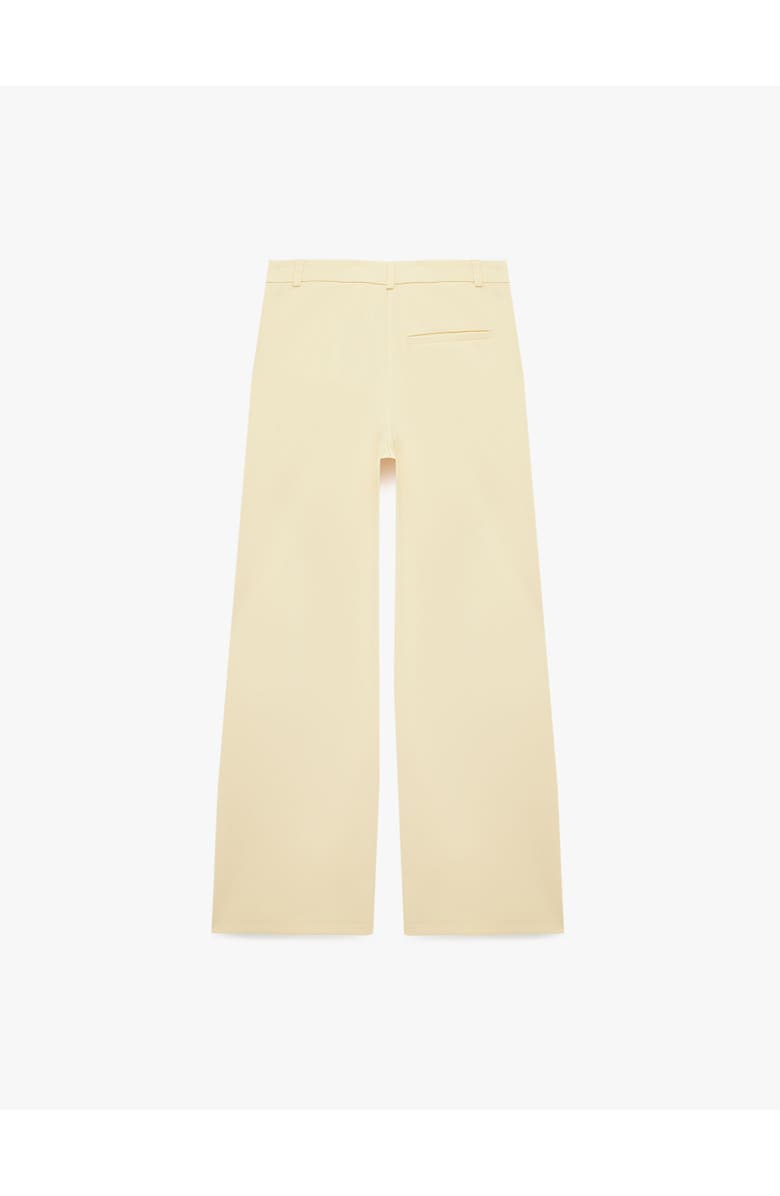 Koton High Rise Pleated Wide Leg Trousers, Alternate, color, Yellow