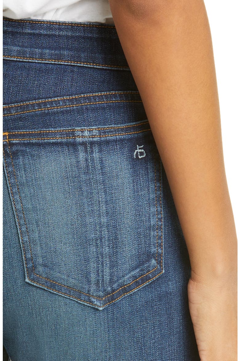 Nina High Waist Ankle Skinny Jeans, Alternate, color, ATLANTIC