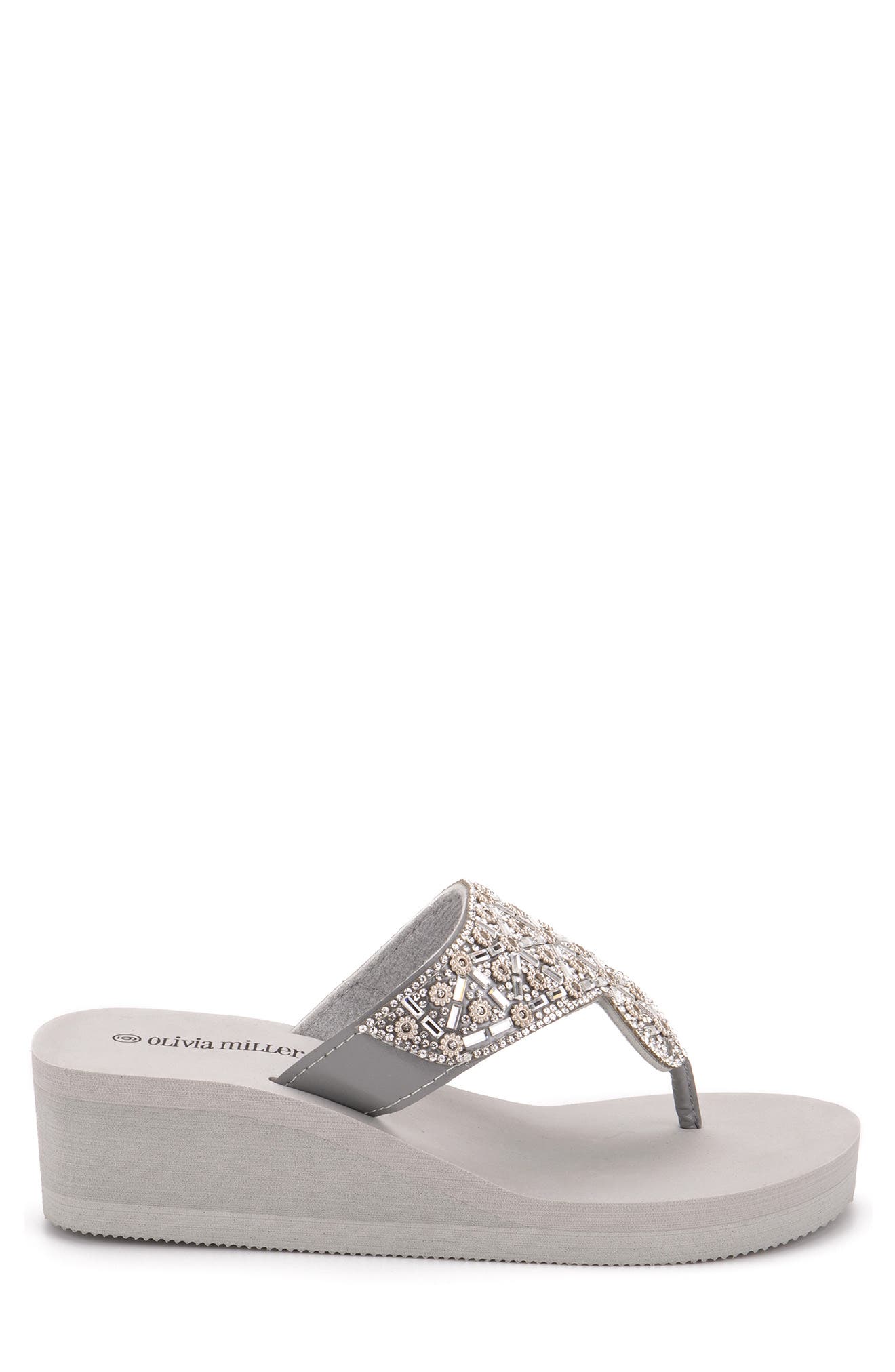Batumi Wedge Thong Sandal, Alternate, color, GREY