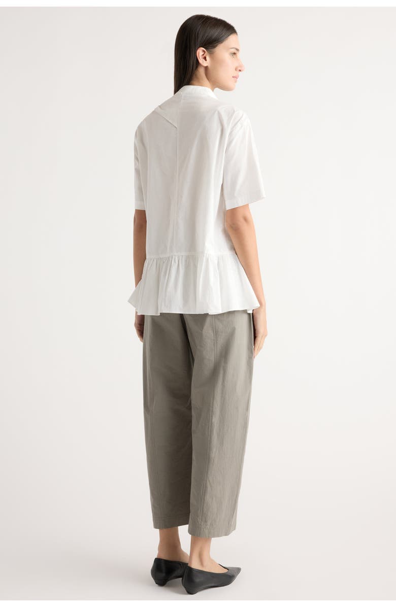 Modern Citizen Gretta Scarf-Neck Ruffled Tunic Blouse, Alternate, color, White