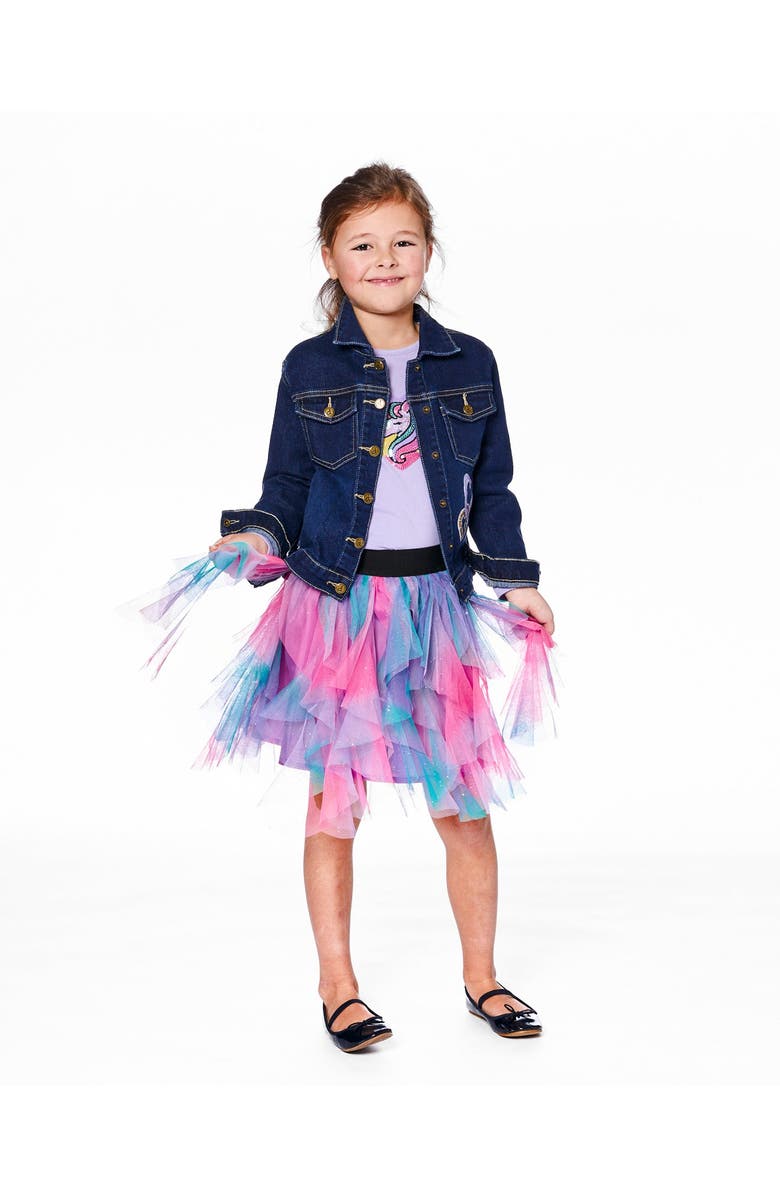 Deux par Deux Multi Layer Mesh Skirt, Main, color, Multicolor