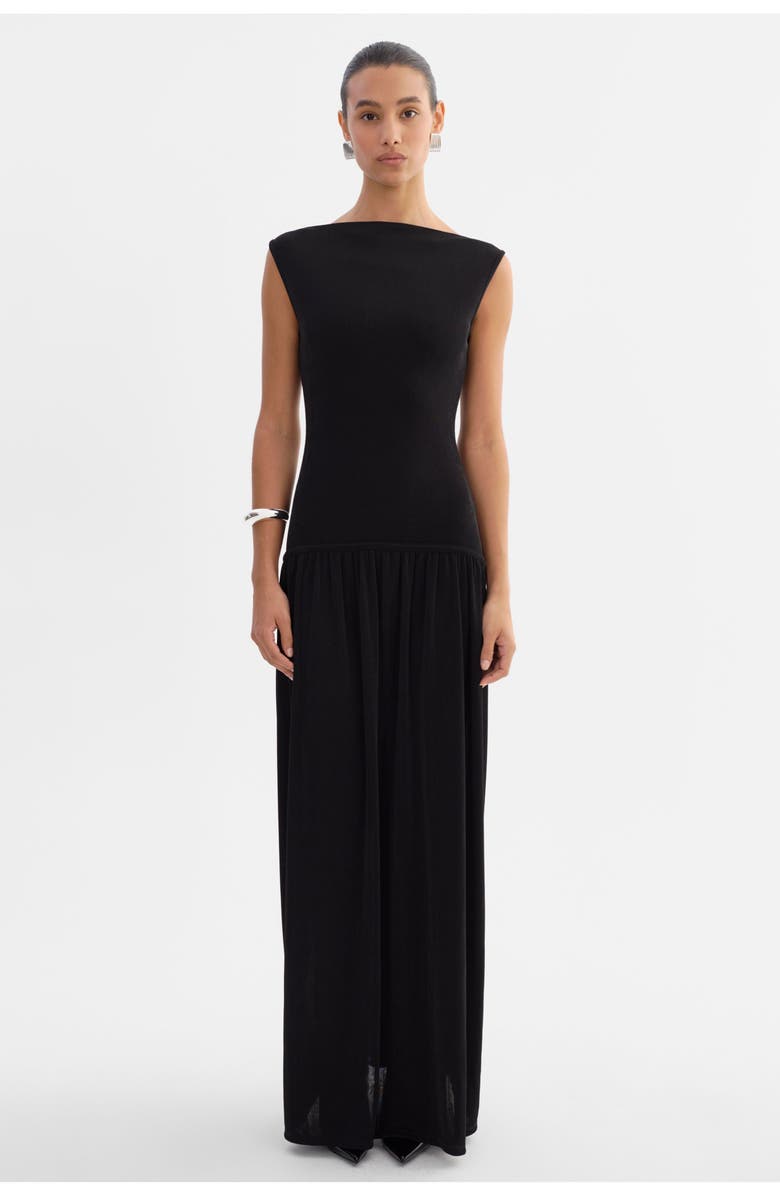 LAMARQUE Hanna | Knit Drop Waist Maxi Dress, Main, color, Black