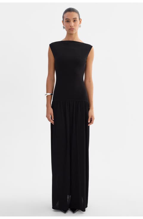 Hanna | Knit Drop Waist Maxi Dress