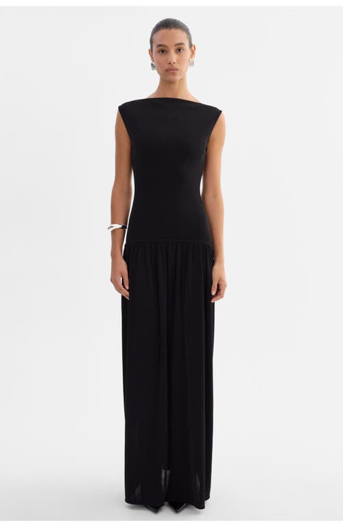 Lamarque Hanna | Knit Drop Waist Maxi Dress In Black