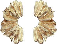 Panacea Crinkled Fan Drop Earrings