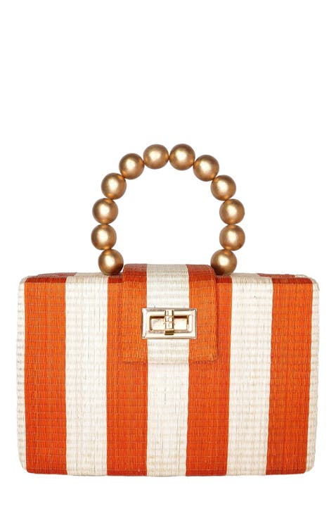 THE LOUISA Woven Straw Clutch Bag