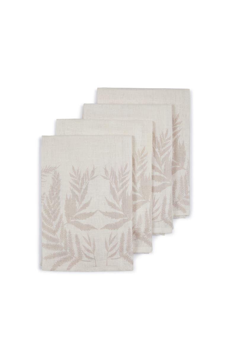 MAJKA Forest Ferns Napkins - Set of 4, Alternate, color, Charleston Gray & Coastal