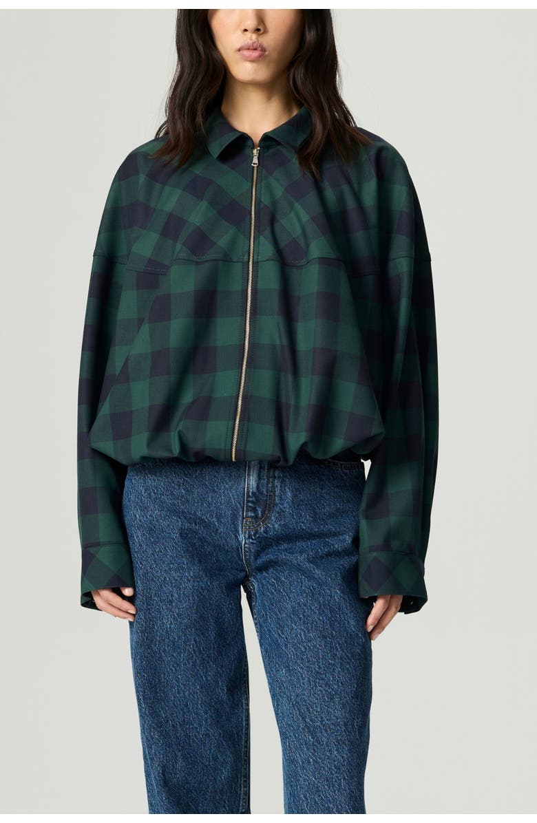 Nocturne Checked Zip-Front Jacket, Main, color, Multi-Colored