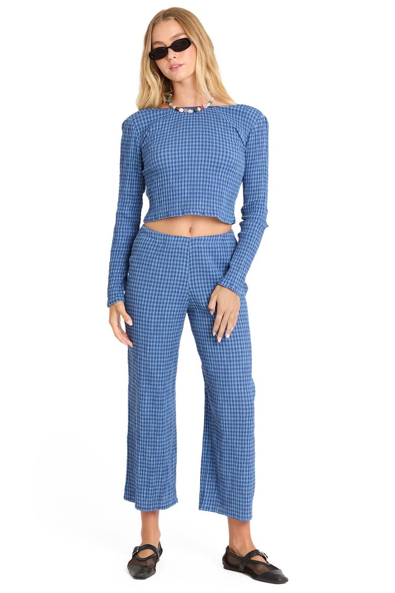 Twilight Dreamer Long Sleeve Cropped Top, Alternate, color, TRUE NAVY