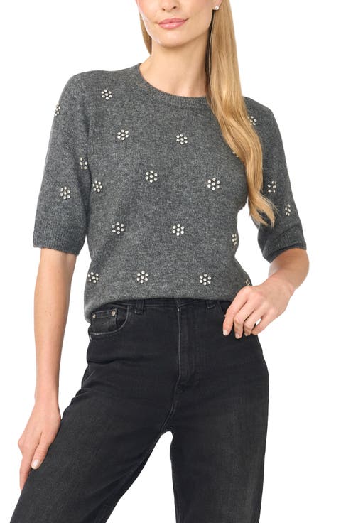 Jewel Elbow Sleeve Sweater
