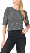 CeCe Jewel Elbow Sleeve Sweater