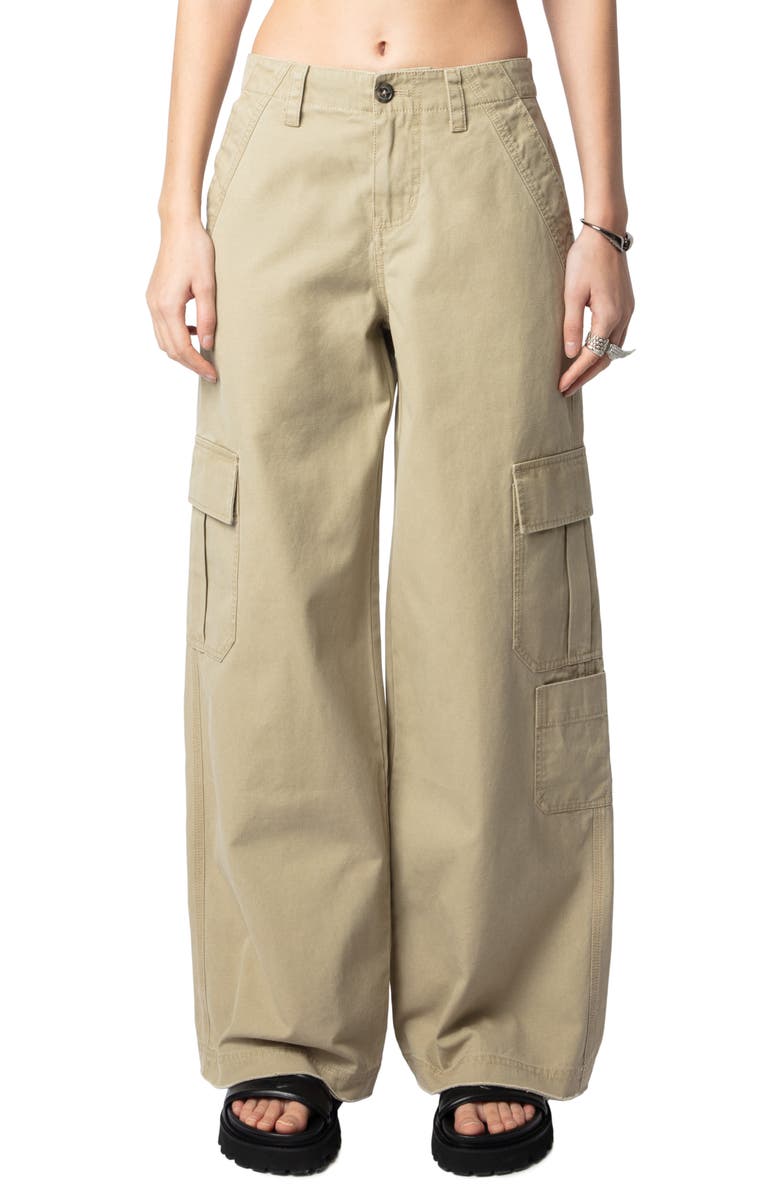 Zadig & Voltaire Parky Cotton Cargo Pants, Main, color, 