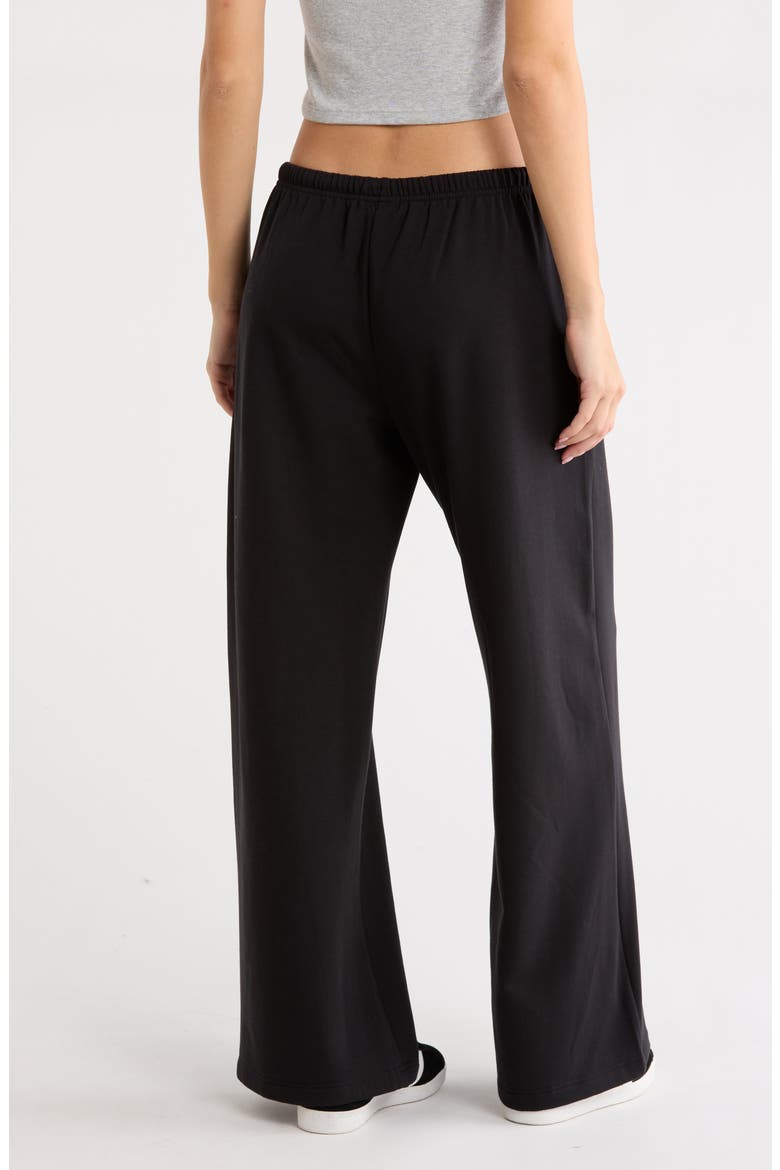Loved Fleece Wide Leg Pants, Alternate, color, BLACK