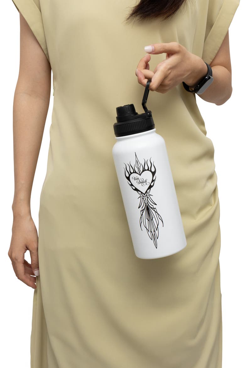 32oz Hydration Double Walled Insulated Stainless Steel Bottle, Alternate, color, Von Heart