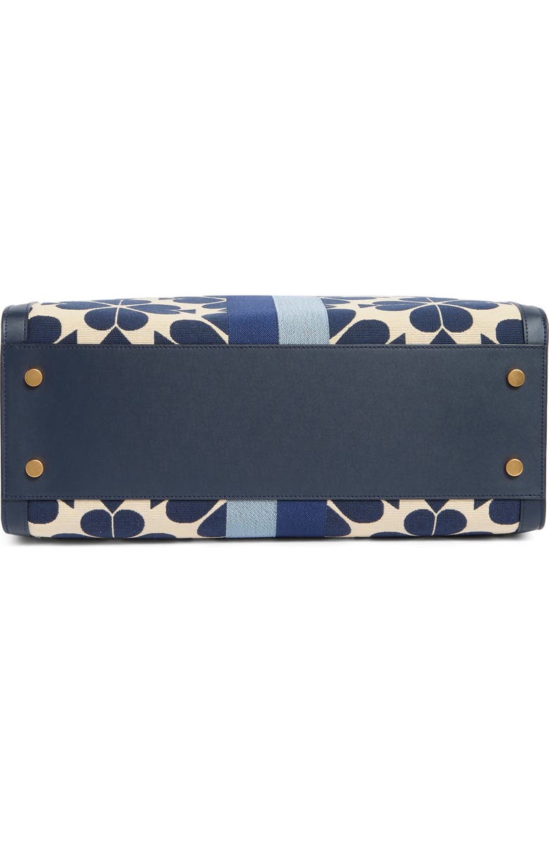 Kate Spade New York oversize spade flower jacquard stripe manhattan tote bag, Alternate, color,