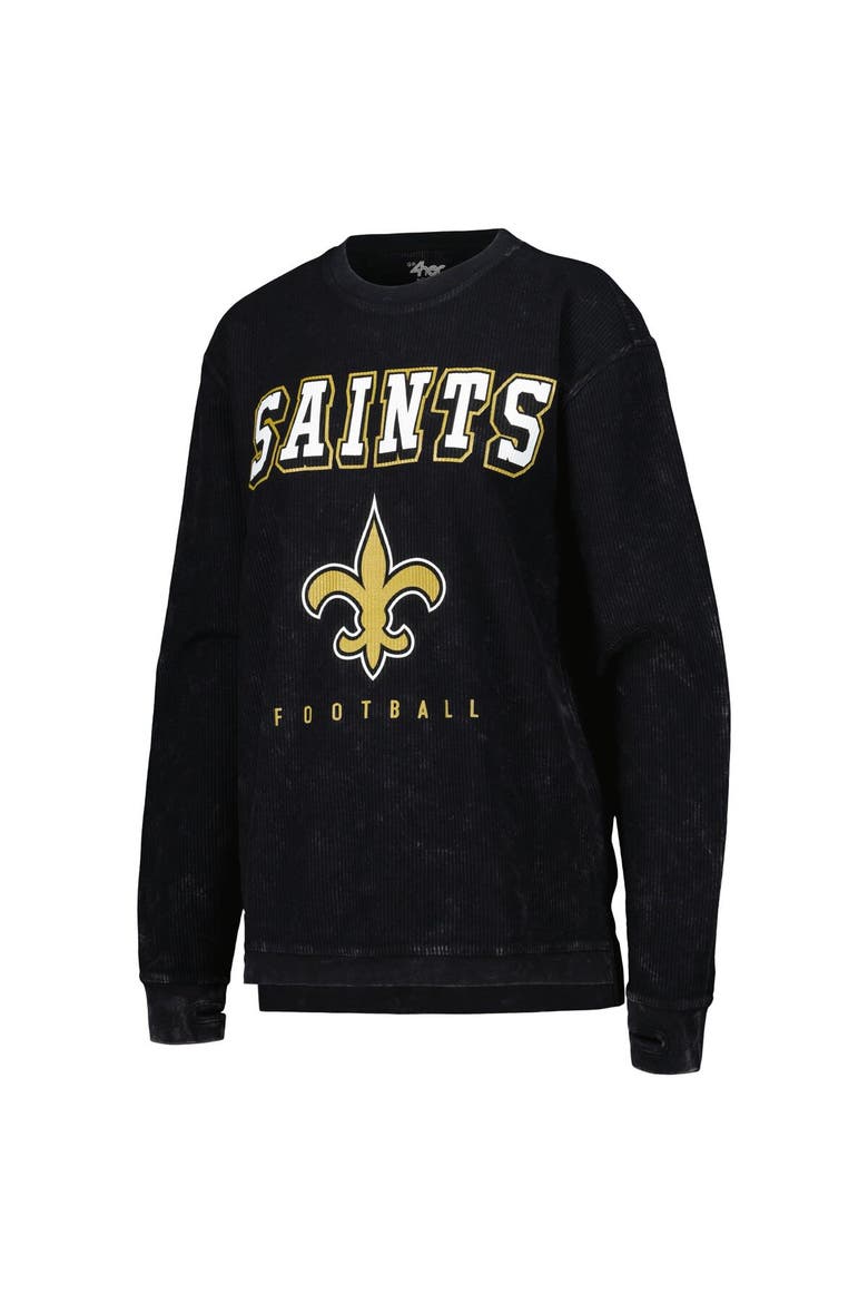 Women's G-III 4Her by Carl Banks Black New Orleans Saints Comfy Cord Pullover Sweatshirt, Alternate, color, Black