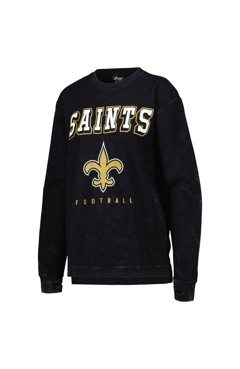 G-III 4HER BY CARL BANKS Women's G-III 4Her by Carl Banks Black New Orleans Saints Comfy Cord Pullover Sweatshirt, Alternate, color, Black