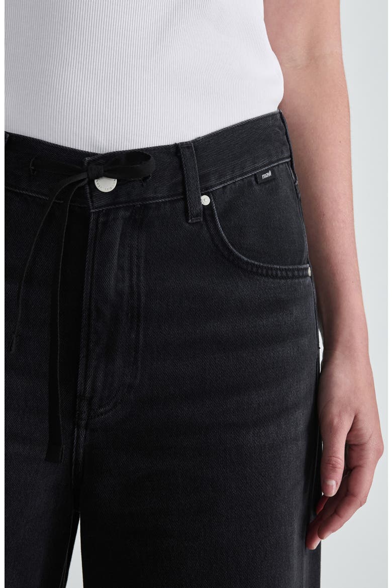 Nella Drawstring High Waist Jeans, Alternate, color, DARK SMOKE WELL BLUE