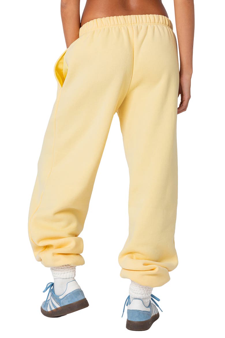 Clark Oversize Cotton Blend Sweatpants, Alternate, color, YELLOW