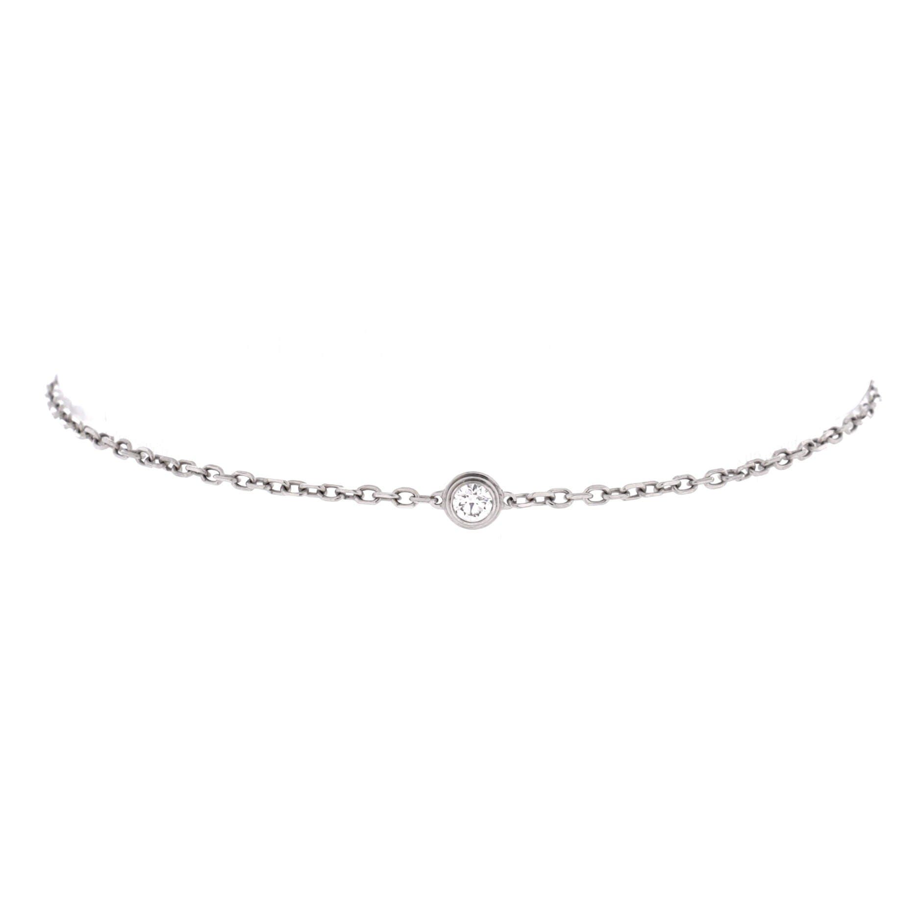 D'Amour Bracelet 18K White Gold and Diamond Small, Main, color, Metallic Gold