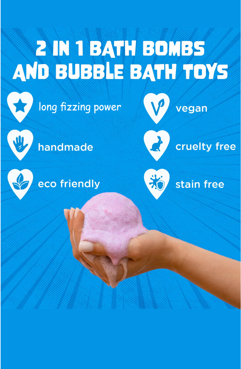 Lovery 12-Pc. Superhero Bath Bombs Gift Set with Surprise Toy, Alternate, color, Multicolor