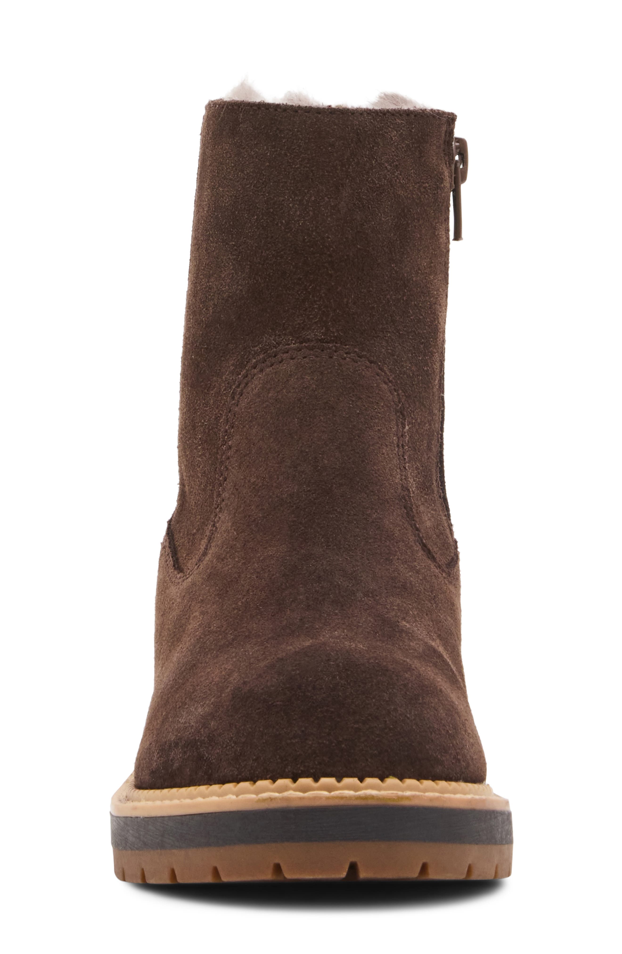 Nappa Waterproof Suede Bootie, Alternate, color, JAVA SUEDE
