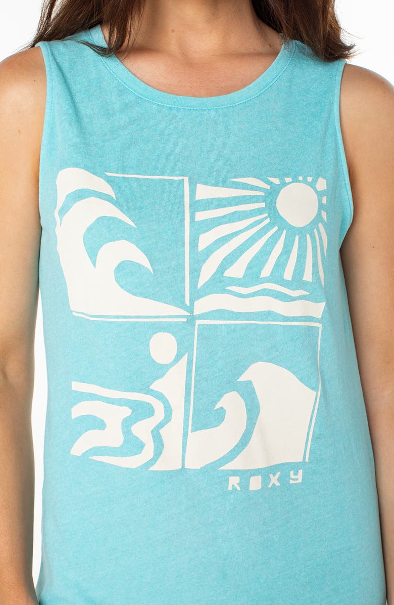 Roxy Wave Cuts Wildflower Tank Midi Dress, Alternate, color, 
