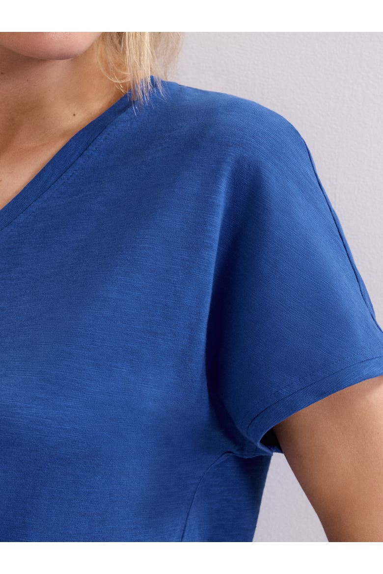 Saphiya Slub Cotton V-Neck T-shirt, Alternate, color, Cobalt