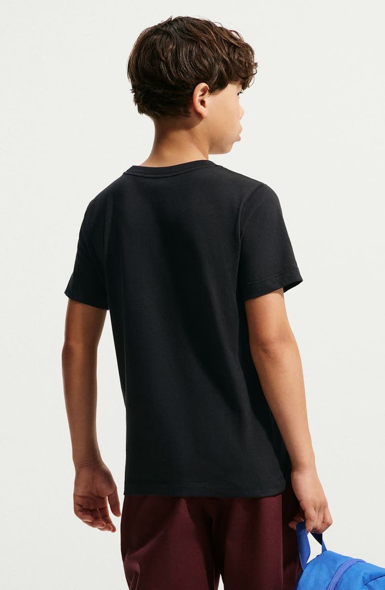 Nike Kids' Brand Read Logo Graphic T-Shirt, Alternate, color, Black/ University Blue