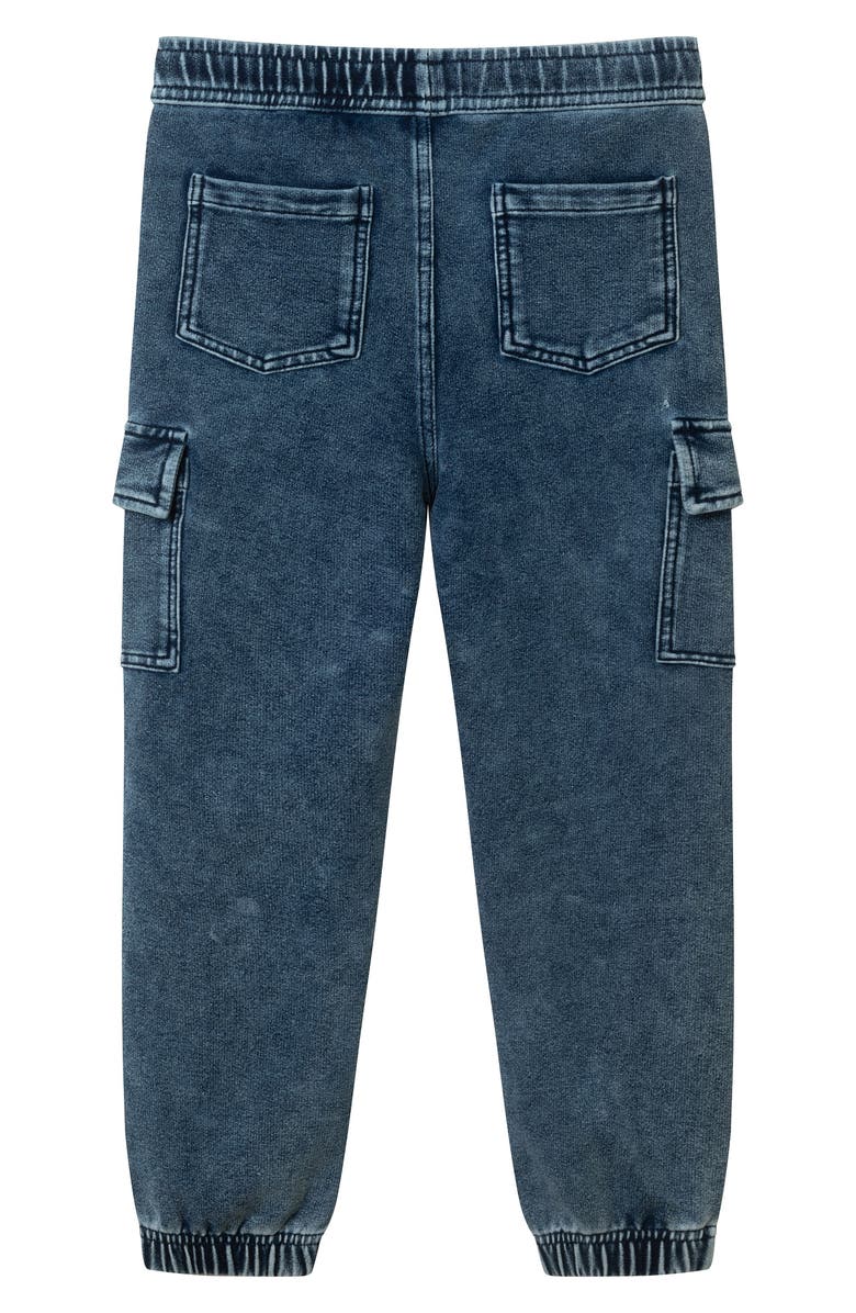 Andy & Evan Kids' Button-Up Shirt & Denim Joggers Set, Alternate, color, Blue/ Grey Gingham