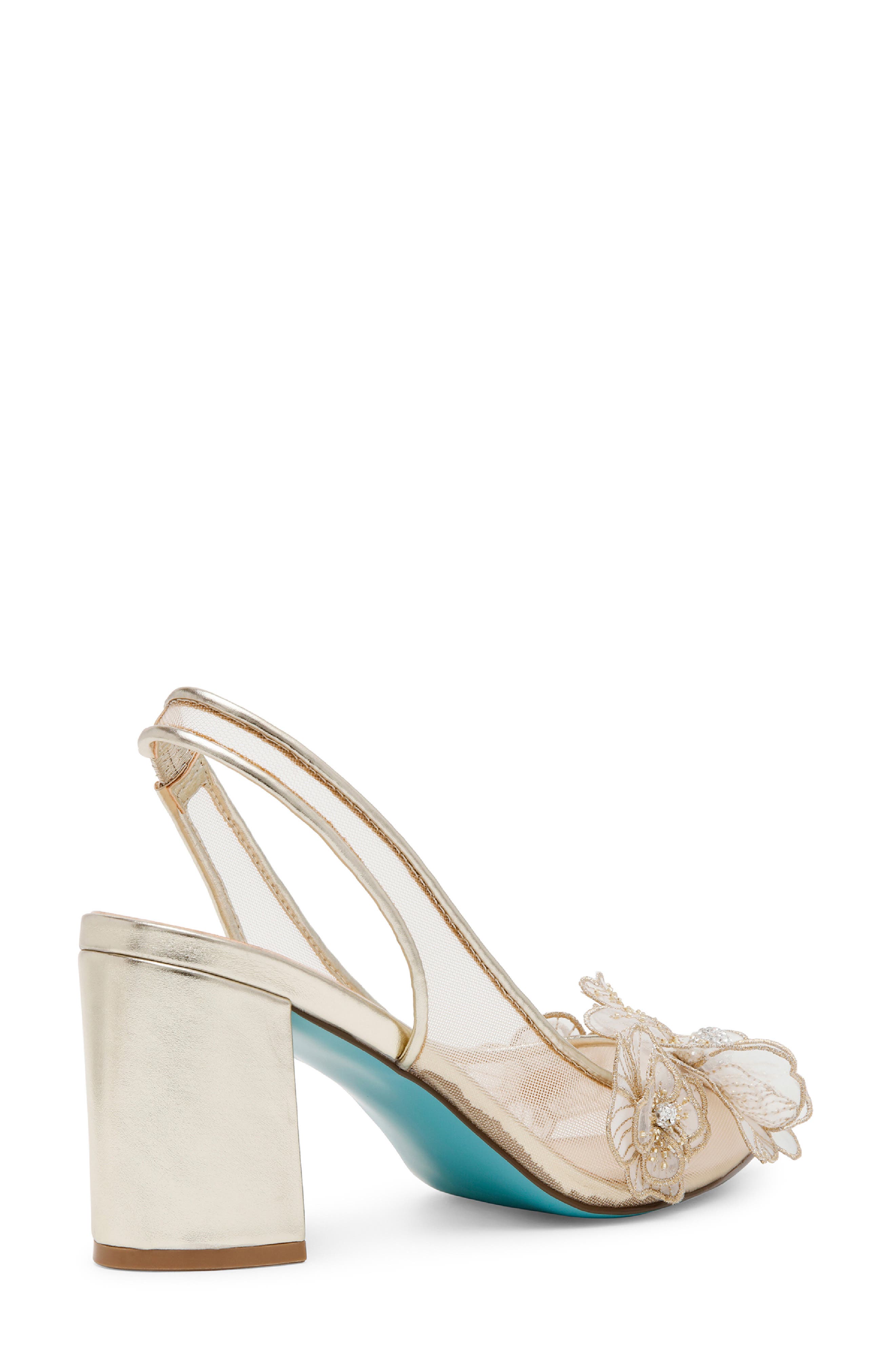 Betsey Johnson Petra Slingback Pointed Toe Pump, Alternate, color, Gold