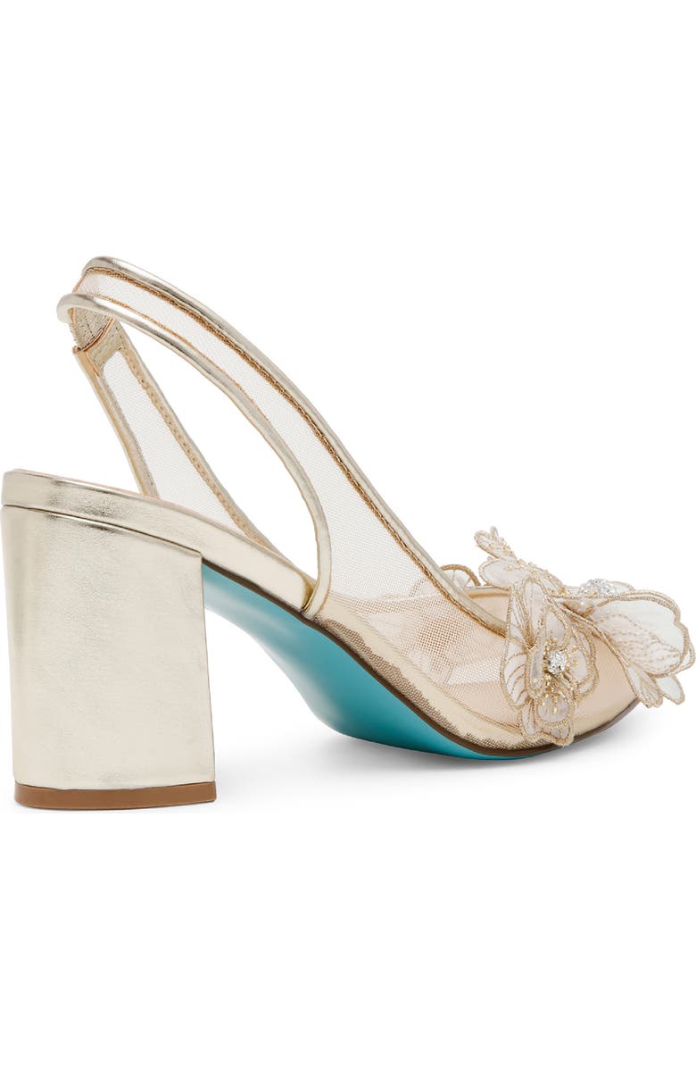 Betsey Johnson Petra Slingback Pointed Toe Pump, Alternate, color, Gold