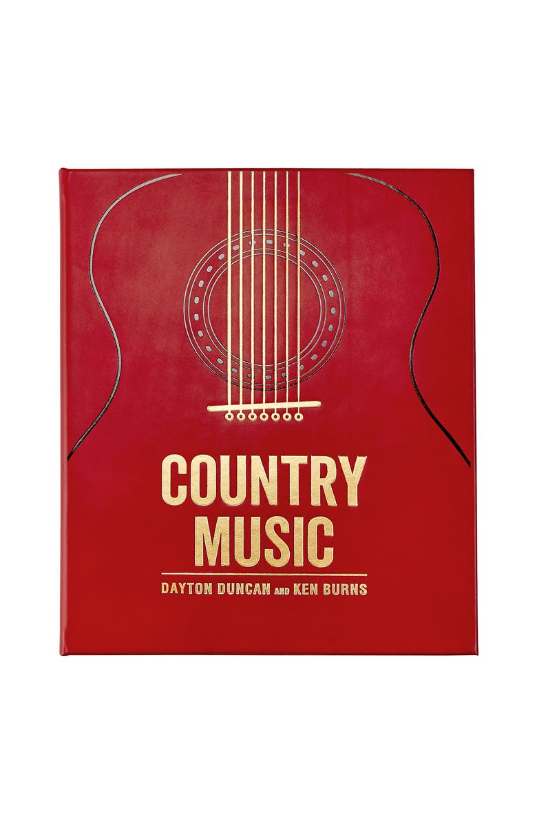 Graphic Image Country Music Leather Coffee Table Book, Main, color, Red