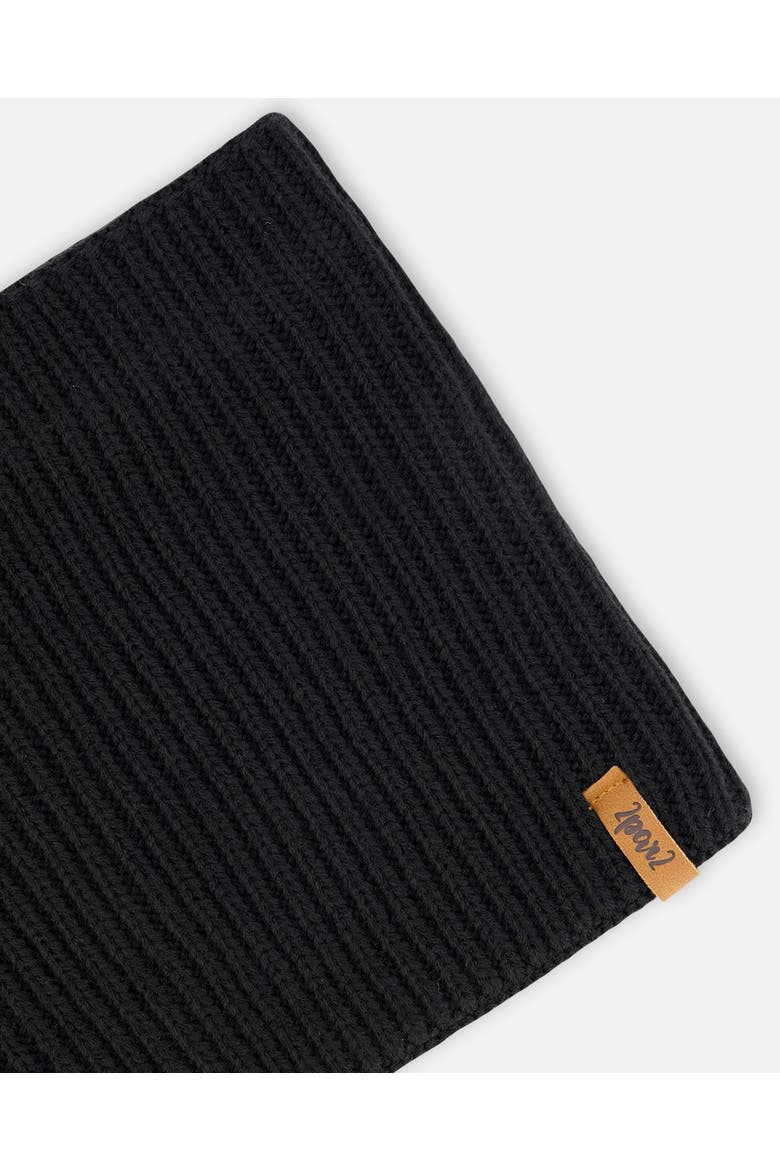 Kids Gender Inclusive Mid-Season Knit Neck Warmer, Alternate, color, Black