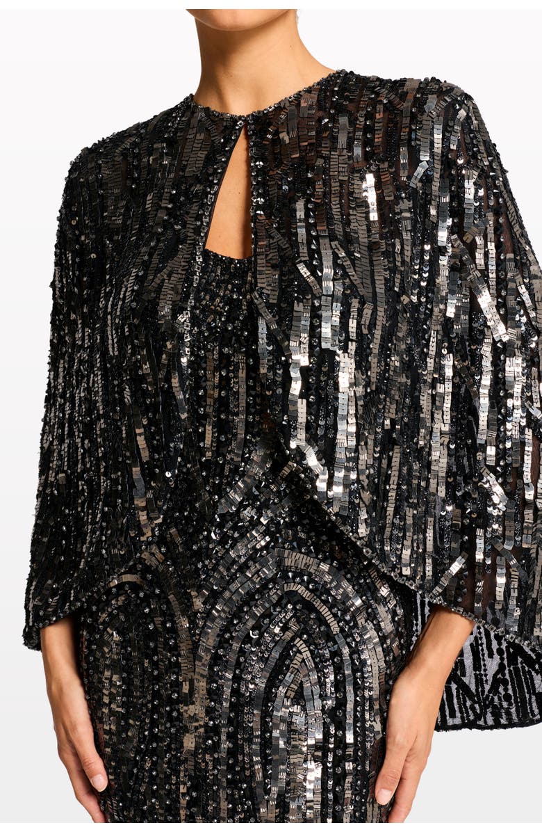 Jenny Packham Vulsa Sequin-Embellished Maxi Dress, Alternate, color, Liquorice