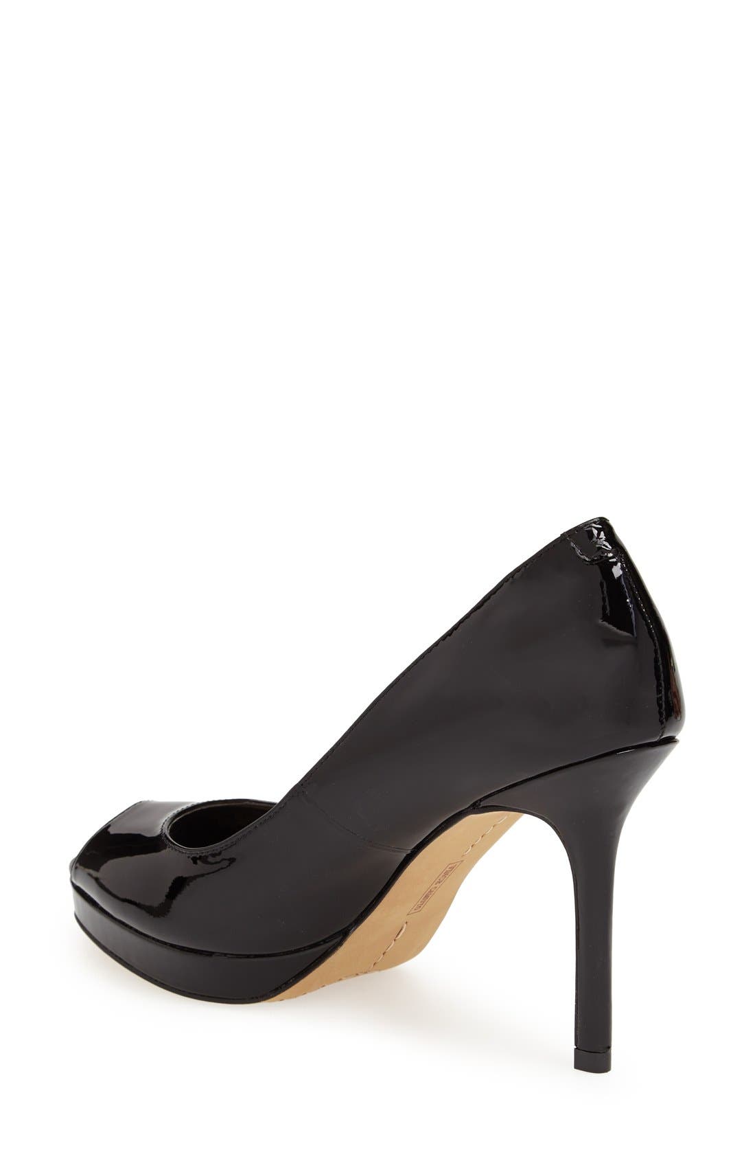Vince Camuto 'Coper' Peep Toe Leather Pump, Alternate, color, 