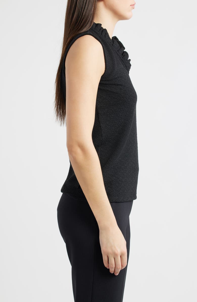 Anne Klein Ruffle Sleeveless Knit Top, Alternate, color, Anne Black
