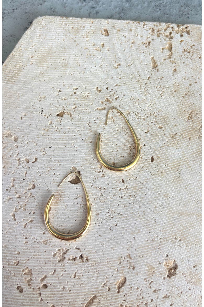 Wire Hoop Earrings, Alternate, color, GOLD