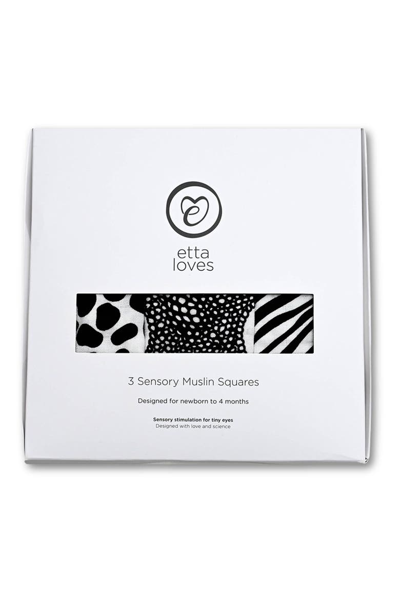 3-Pack Animal Sensory Organic Cotton Muslin Blankets, Alternate, color, ANIMAL PRINT MIXED