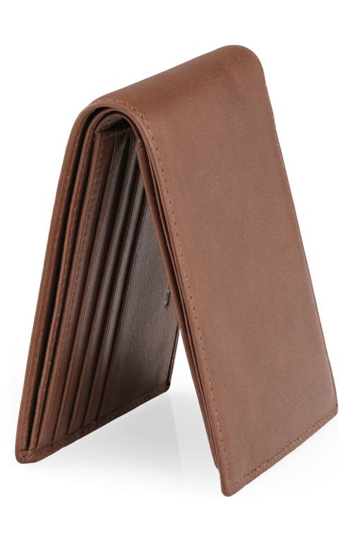 Mancini Rfid Leather Billfold Wallet In Brown