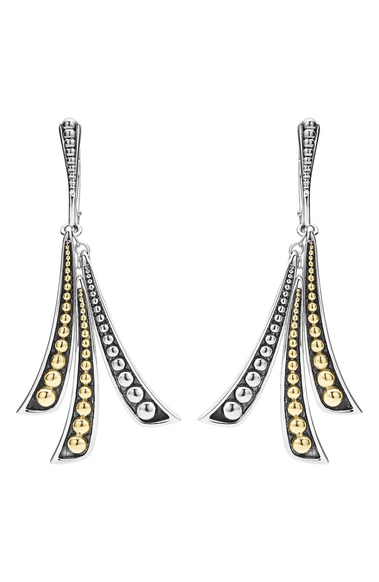 LAGOS Signature Caviar Linear Drop Earrings, Main, color,