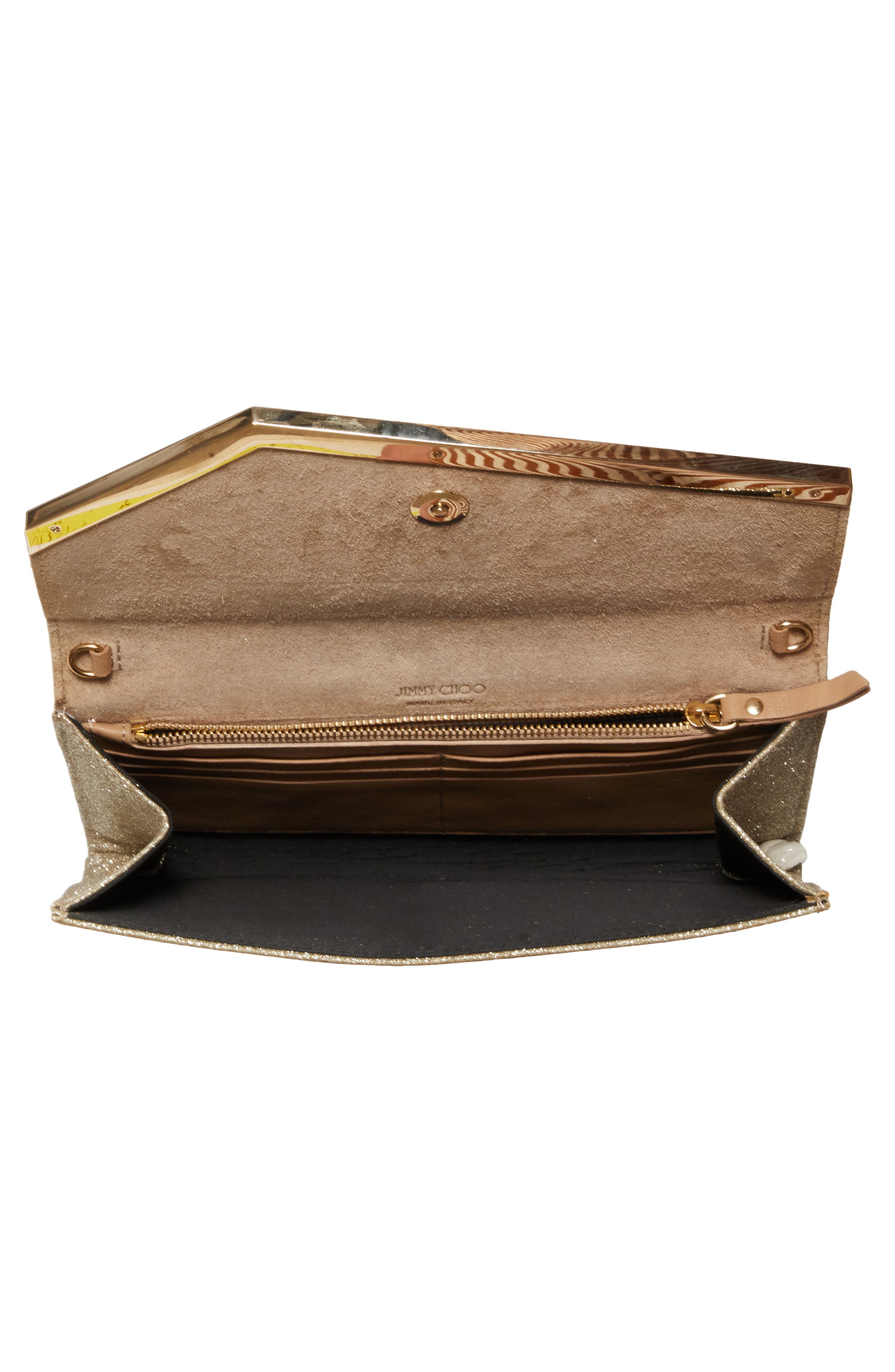 Jimmy Choo Emmie Dusty Glitter Clutch, Alternate, color, 